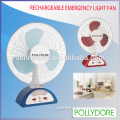 14" oscillating rechargeable fan with emergency light